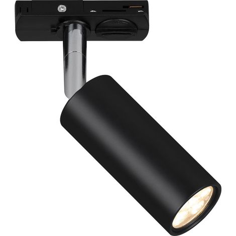 Briloner Rail Schienensystem, Dimmbar, Schwenkbar, Drehbar, Kombinierbar, Schwarz, Ø4 x 10 cm (1/5)
