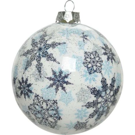 Sfera fiocco di neve Bianco Blu