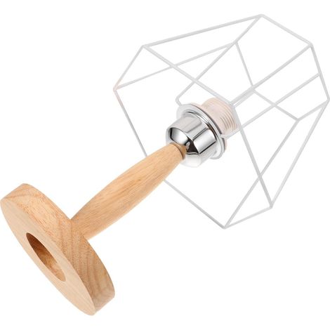 ifundom Lampe de Table en Bois et Fer Chevet Moderne Blanche avec (1/5)