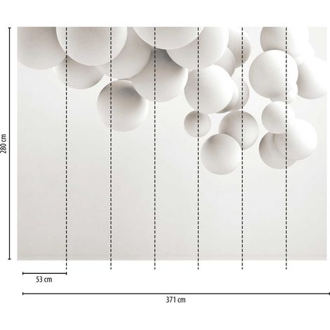 A.S. Creation Fototapete Livingwalls The Wall 382911 Ein Motiv pro Rolle 3.71 x 2.80 m 3D Optik Weiß (1/3)