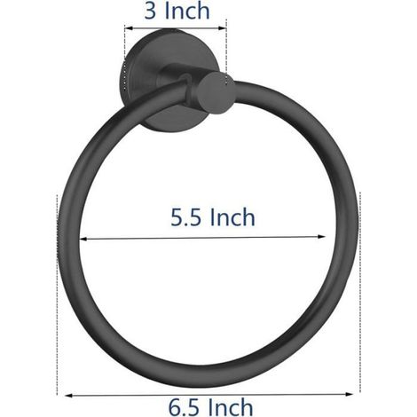 Porte-Serviettes - Acier Inoxydable SUS 304 - Rond - Murale - Salle De Bain Cuisine - 1 Pièce (1/5)
