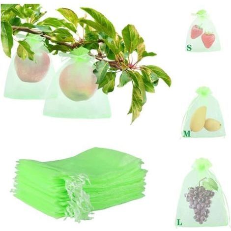 50 pcs Fruit Protection Net Bags, 30 x 20 cm, for Protecting Grape Clusters from Birds and Insects