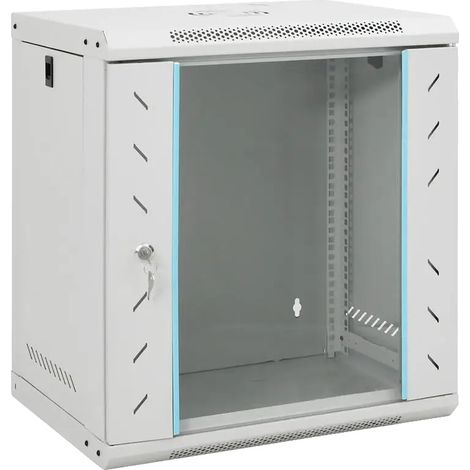 Armoire Réseau, Design Gain de Place, Construction Durable, Gris (1/2)