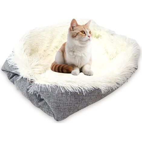 Lit pour Chat, Coussin pour Chat, Lit pour Chien, Chaton Coussin, Coussin Chien Dehoussable EET Lavable, Tapis pour Chat pour Dormir (6151cm) (1/5)