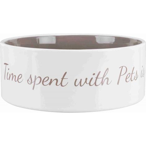 Gamelle pet'S home, en céramique 1,4 L/ø 20 cm, crème/taupe (1/4)