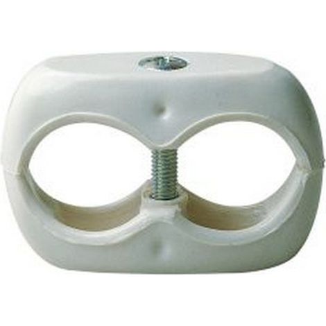 Morsetto Double / Dual Fascetta, Modello: Plastica, Ø 16/16 Mm