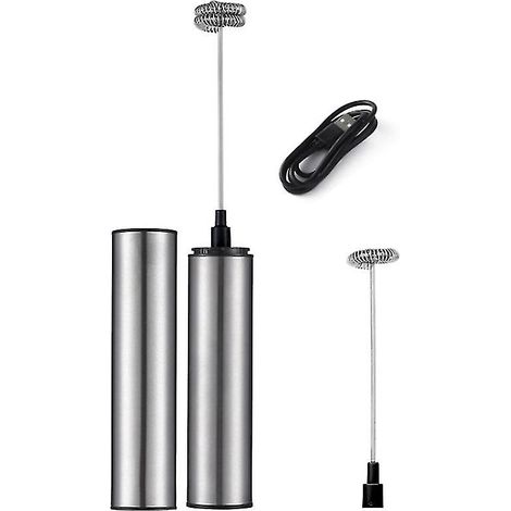 Mousseur à lait électrique multifonction en acier inoxydable rechargeable par USB (1/5)