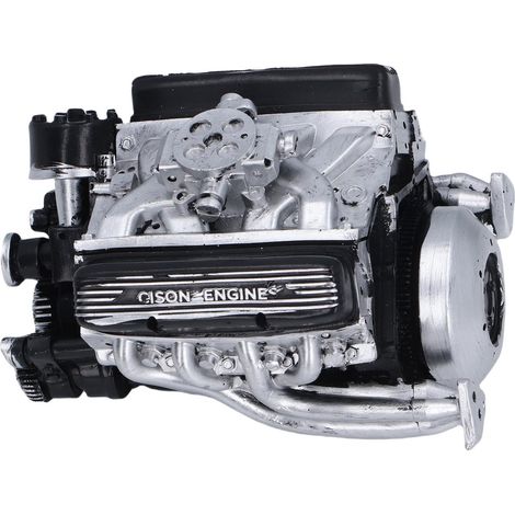 Maquette V8 Motor Sport en Résine pour Décor Bureau - Modèle Réaliste - Ornements Décoratifs Maison pour Adultes Noir (1/5)