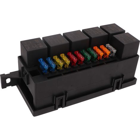 Wasserdichter Sicherungs- und Relaiskasten mit 6 Relais und 11 ATC/ATO-Relais, Verteilerblock für Auto, Boot, Yacht, wasserdichter elektrischer Schutz. (1/5)
