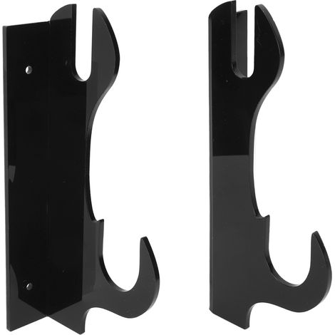 Lot de 2 supports muraux pour couteaux et sabres de samouraï, noir. (1/5)