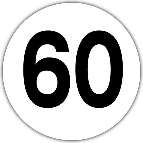 Disque 60 KM/H Adhésif pour Limitation de Vitesse