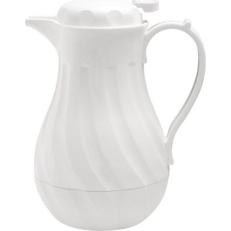 Pichet isotherme torsadé 2 Litres en plastique blanc (1/2)