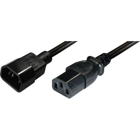 Alimentazione  cavo spina iec 60320 c14 - jack iec 60320 c13, h05v v-f 3x 0,75 mm², 1,5 m (1/5)