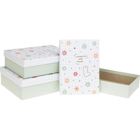 Geschenkbox mit 3 Hasenrosetten