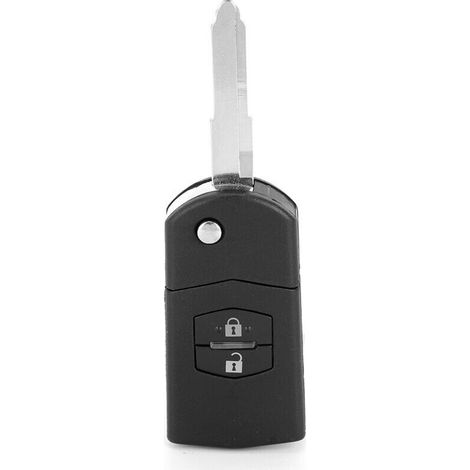 Funda abatible para mando a distancia de coche, 2 botones, funda para llave compatible con MAZDA 3 5 6 - Crezuo