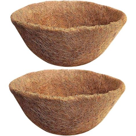 Pack Natural Coconut Fiber Flower Pot Liner 35cm Hanging Basket for Flower Pots Coconut Fiber Replacement for Planter