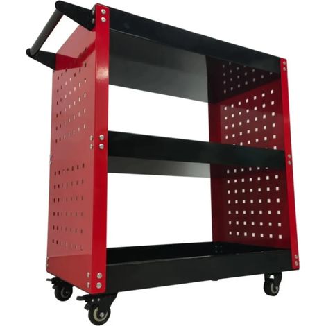 Carrello Portautensili Preforato 3 Ripiani Portata 100 kg 75x35x72 cm (1/4)