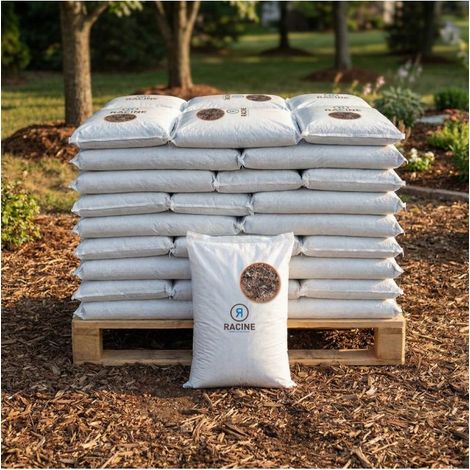 Paillage fibres de peuplier bio couverture végétale 48x50L RACINE PRO81-48x50