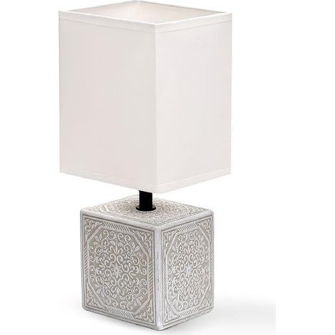 Lampada da Tavolo Moderna in Ceramica Bianco AIGOSTAR - Attacco E14