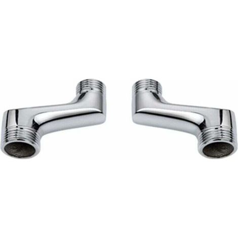Raccord Contre Coudé Douche,Raccord Laiton Coudé RéDucteur,Bras Pivotant RéGlable,Raccord Mural Contre Coudé,Raccord Excentré 1/2 3/4,Chrome A (1/3)