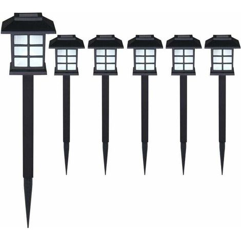 Set de 6/12/18/24 lampes solaires piquet pour jardin 8h autonomie lumière extérieur LED interrupteur crépusculaire 6er Set