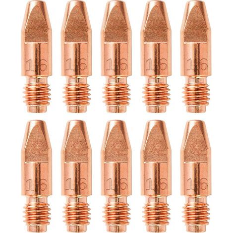 10 Stück MIG MB 36KD Schweißzubehör, 1,6 mm Verschleißteile, Kontaktspitze, Schweißdüsen, 0,062 Zoll, Schweißbrenner, Kontaktspitze, M8 x 30 mm, Schweißstationszubehör, Verbrauchsmaterialien (1/5)