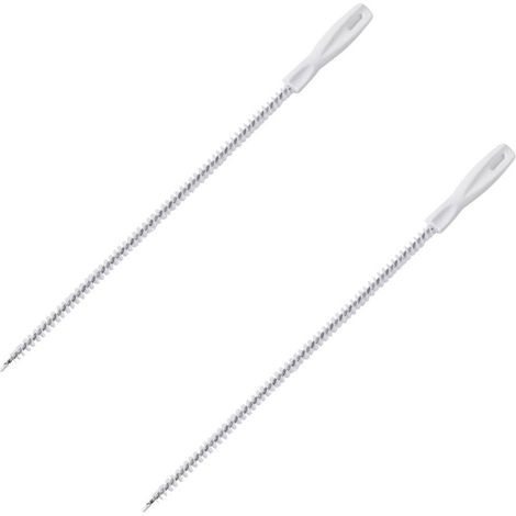 Lot de 2brosses de débouchage flexibles pour canalisations de salle de bain. cuisine. enlever les poils longs. 45 cm