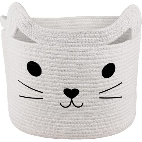 Paniers De Rangement BéBé, Coton Panier Corbeille A Linge, Boite De Rangement Jouet Enfant, Joli Panier à Linge Pour Enfants
