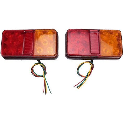 Lot de 2 feux arrière LED pour remorque de voiture, 12V-80V, feux latéraux pour camion, 10 LED, clignotants pour camion Boa (1/5)