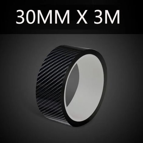 (30 mm x 3 m) Autocollants de protection pour voiture en fibre de carbone 5D : protection des seuils de porte, protection anti-rayures, protection pour pare-chocs, ruban adhésif de protection pour voi (1/4)