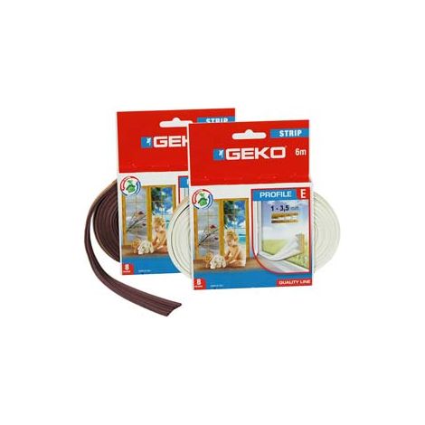 PARAFREDDO IN GOMMA PROFILO E- - mm.9h. rotolo da mt.6 colore marrone - 10 pezzi GEKO