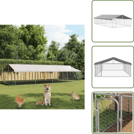 Gabbia per cani con tetto - vidaXL Gabbia per Cani da Esterno con Tetto 600x300x150 cm - Recinto per cani con tetto