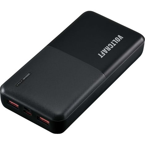 VOLTCRAFT PB-19C-M Powerbank 20000 mAh USB PD, Quick Charge LiPo Schwarz (1/5)