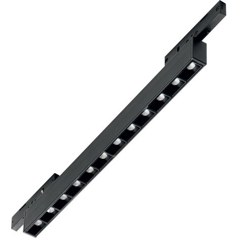Ideal Lux Faretto moderno Deva 1 luce LED integrato nero alluminio