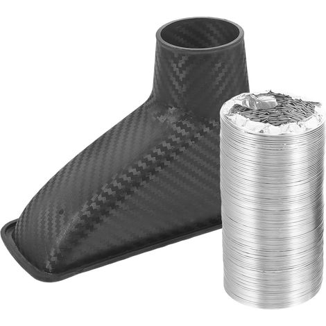 Conduit D'Air De Voiture Universel 6.65X4.25X2.48In Cache Prise D'Air Pare-Chocs En Fibre De Carbone Pour Amélioration Performances Et Refroidissement Installation Facile (1/5)