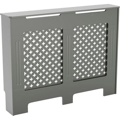 Oxford Radiator Cover MDF Modern Cabinet Grill, Grey, Medium
