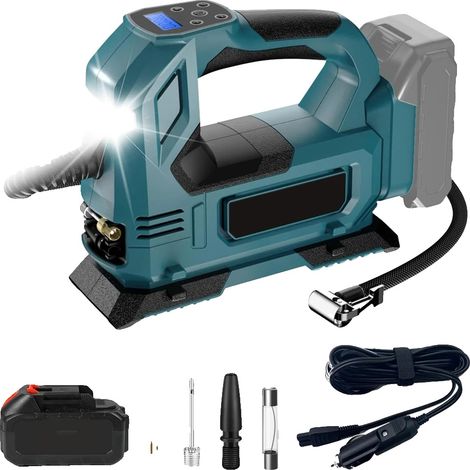 Compressore d'aria, design portatile, gonfiaggio rapido, 1 batteria, 1 spina europea. (1/2)