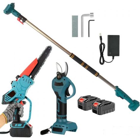 Kit potatura 3 in 1 forbice cesoia motosega 8" a batteria 68V asta telescopica (1/5)