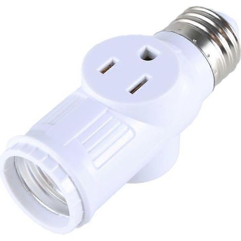 Lampenfassung auf Steckeradapter E26/E27 Glühbirne auf 2-polige/3-polige Steckdose