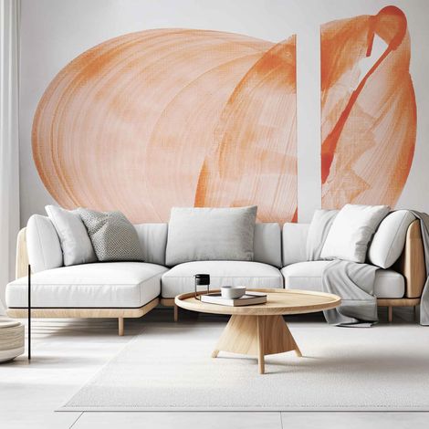 Papier peint panoramique Connexion et Fraction, Rouge 150 x 250cm (1/5)