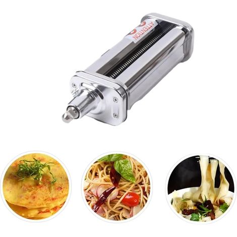 Cortador de pasta, grosor de masa de 6,3 mm, longitud total de 21 cm, longitud del rodillo de 14 cm, compatible con procesadores de alimentos, estilo moderno. (1/5)