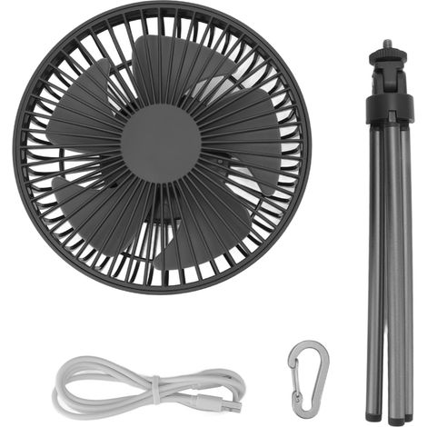 Wiederaufladbarer Kinderwagenventilator mit Timer und flexiblem Stativ für Reisen im Freien, grau (1/5)