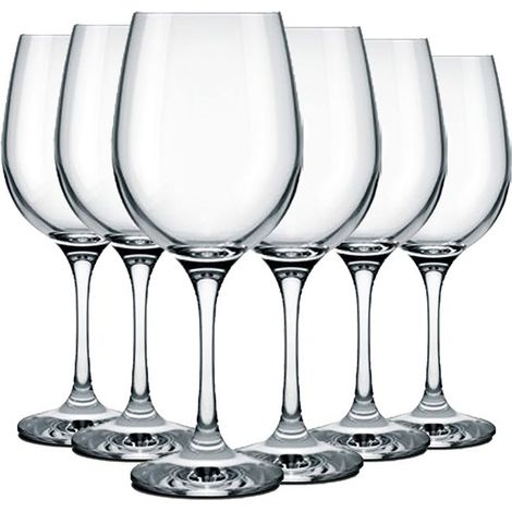 Verre à pied - JUANIO - Lot de 24 - 49 cl - Verre transparent - Résistant chaud/froid (1/2)