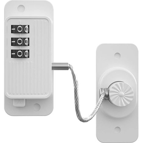 Verrou de sécurité pour réfrigérateur, type à combinaison, 17,3 cm, en acier, pour installation dans un meuble, pour un usage domestique et quotidien.-AquaForge (1/5)