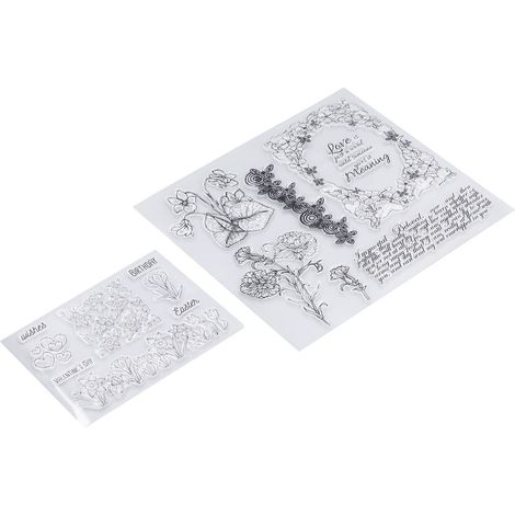 Les tampons transparents sont utilisés pour la décoration de cartes et la création de tampons pour le scrapbooking. (1/5)