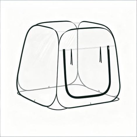 Petite serre avec fermeture à glissière en forme de U Pop-up Design serre tente végétale croissante Protection optimale des plantes (serre seulement)