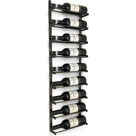 DanDiBo Weinregal Wand Metall Schwarz 240402 Flaschenregal Schmal Wandmontage Wine Rack Weinflaschenhalter Weinhalter Flaschenhalter (1/5)