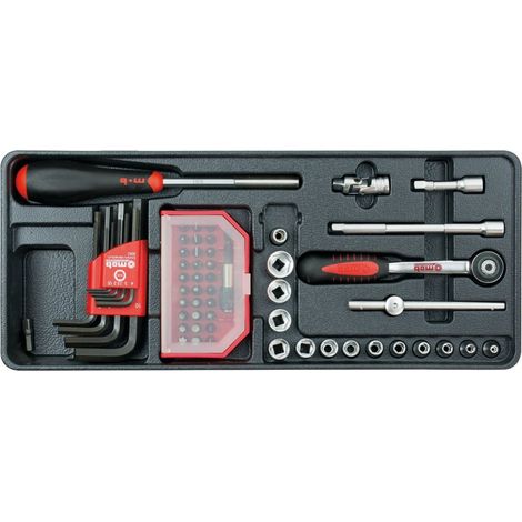 Module douilles et cliquets 1/4'' 61 pièces - MOB (1/3)