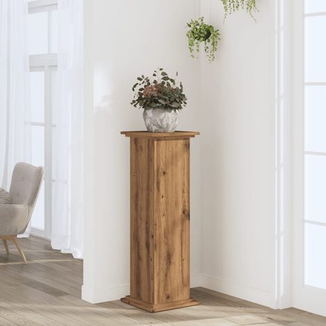 Soportes de planta madera ingeniería roble artisian 33x33x100cm vidaXL
