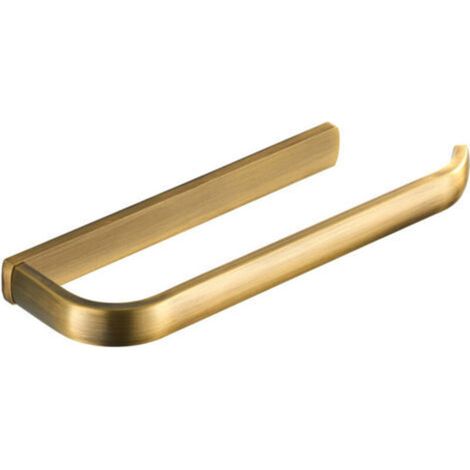 1 brushed gold brass bathroom towel bar, rustproof wall-mounted towel rack, bathroom accessories, 11.41 inch towel holder (1/5)